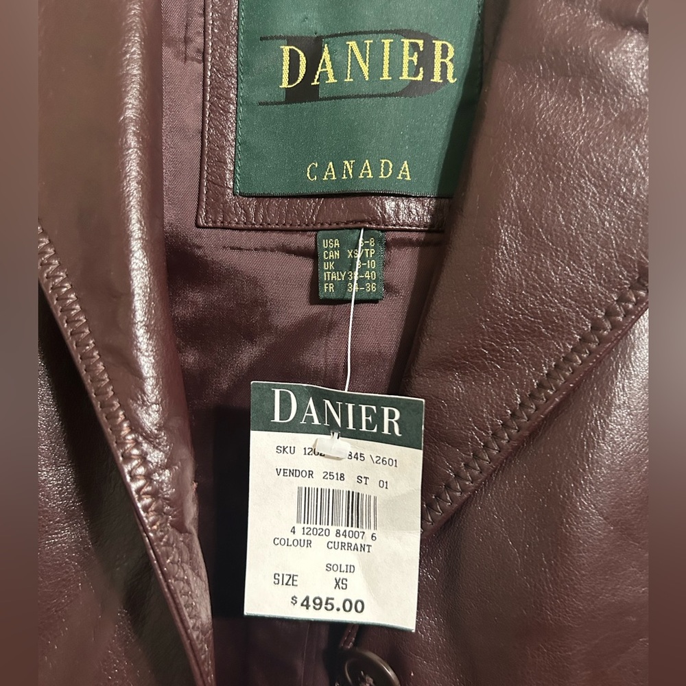 Leather Danier jacket never worn